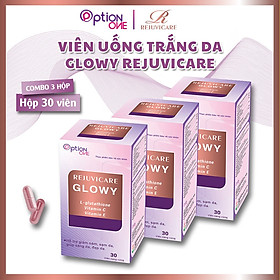 [COMBO 3 HỘP] Viên uống trắng da giảm nám Glowy Rejuvicare - 30 viên/ hộp