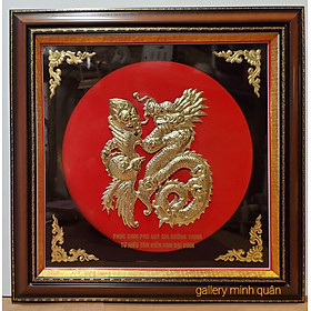 Tranh đồng vàng chữ Phúc ( Hán nôm KT 70*70 cm )