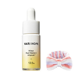 Tinh Chất Vari:Hope Dưỡng Trắng, Mờ Thâm Trong 8 Ngày Pure Vitamin C Ampoule Plus 15ml + Tặng Kèm Băng Đô Rửa Mặt