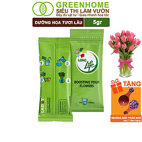 Mua Dưỡng Hoa Tươi Lâu Greenhome  Longlife  Phân Bón Cho Hoa Cắt Cành  Gói 5gr  Lâu Tàn  Nở Bông To  Không Bị Hôi Nước