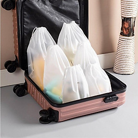 Waterproof Package Shoe Pocket Storage Organize Bag PE Draw Pocket Drawstring Bags Toiletry Bag Case new