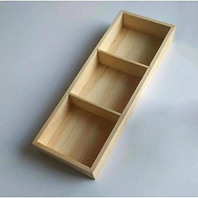 Mua hộp gỗ đựng cây cảnh 3 ô nhỏ kích thước 34 cm x10 cm