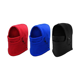 3Pcs Balaclava Adjustable Scarf Winter Hat Windproof Neck Warmer Comfortable