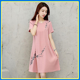 Đầm suông nữ QK14 - Đầm dáng suông - Đầm suông công sở- Đầm suông đũi