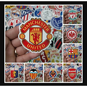 Set 60 Sticker logo CLB bóng đá có ép lụa