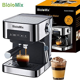 Mua Máy pha cà phê Espresso BioloMix CM6863  công suất 850W  áp suất bơm 20 bar  màn hình điều khiển cảm ứng- Hàng chính hãng