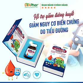 Viên uống đường huyết An Đường Anvicilin Hỗ trợ giảm đường huyết nguy cơ biên chứng do tiểu đường Hộp 30 viên Tâm An Pharma