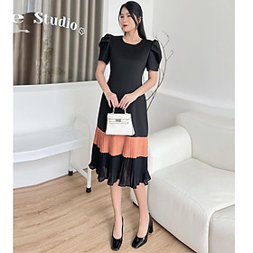 [HCM] Đầm suôn phối dập li MS09  - Lady Fashion