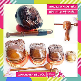 Mua Mõ tụng kinh Phật gỗ Mít cao cấp gõ tiếng hay - Nhiều cỡ