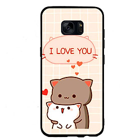 Ốp lưng viền TPU cho điện thoại Samsung Galaxy S6 - I Love U