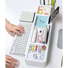 Khay bàn phím nhựa, kệ đựng vật dụng văn phòng phẩm tiện dụng, gọn gàng gd418-khaybpnhua