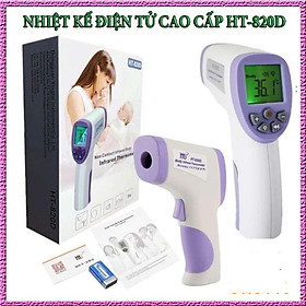 Nhiệt kế điện tử hồng ngoại đo tai trán HT-820D, đo nhiệt độ chính xác giúp kiểm soát tốt thân nhiệt