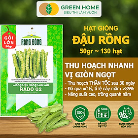 Mua Hạt Giống Đậu Rồng Green Home  GÓI 50GR  Dễ Trồng Quanh Năm  Nảy Mầm Cao  Thu Hoạch Nhanh T46