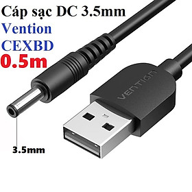 Cáp sạc cáp nguồn DC 5V  USB to  3.5mm usb to 5.5 mm Vention CEXB CEYB _ hàng chính hãng