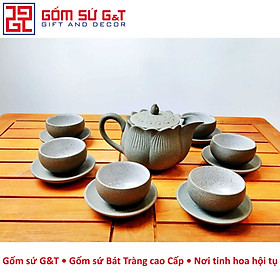 Bộ trà hồng sa búp sen Gốm sứ G&T