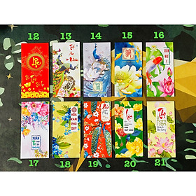 Combo 100 bao lì xì hoa văn - giấy C150 bóng