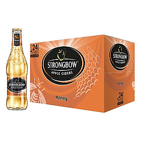 Thùng 24 Chai Nước Táo Lên Men Strongbow Honey - Vị Mật Ong (330ml / Chai)