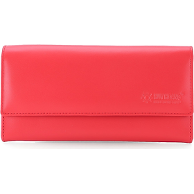 Ví nữ da bò cao cấp Huy Hoàng 3 gấp màu đỏ tươi HT3164