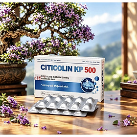 Citicoline 500mg Citicolin KP 500 (Hộp 30 viên) - Giúp cải thiện trí nhớ, tăng khả năng tập trung