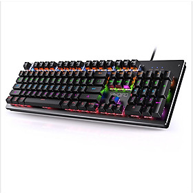 Bàn Phím Cơ 4 Triệu | Top bán chạy Lazada Shopee Sendo Tiki 14 Bàn phím cơ gaming có dây ZK-4, 104 phím cơ tiêu chuẩn, thiết kế công thái học, hiệu ứng Led 7 màu tùy chỉnh- Hàng nhập khẩu
