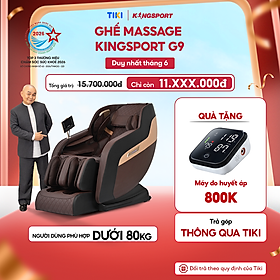 Ghế massage toàn thân KINGSPORT G9 công nghệ làm ấm Warmtech, 5 bài tập massage tự động thiết lập sẵn