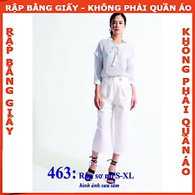 Rập áo sơ mi nữ - Rập giấy A0 in màu mã 463 (BẢN VẼ)