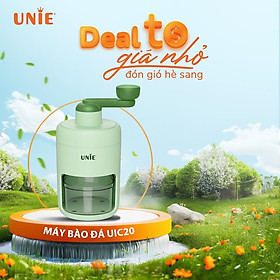 Máy bào đá mini Unie UIC20, Thao tác đơn giản bằng tay, không cần cắm điện, Lưỡi dao sắc bén,chất liệu an toàn - Hàng chính hãng