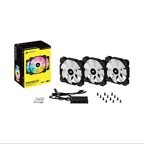 Bộ 3 quạt máy tính 120mm Corsair SP120 RGB ELITE kèm Node Core