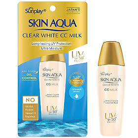 Sữa Chống Nắng Dưỡng Da Và Trang Điểm Nhẹ Sunplay Skin Aqua Clear White CC Milk SPF50+, PA++++ (25g)