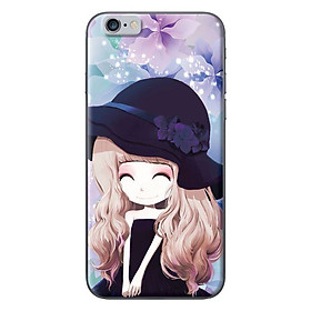 Ốp lưng dành cho iPhone 6/6S - Anime Cô Gái Nón Đen