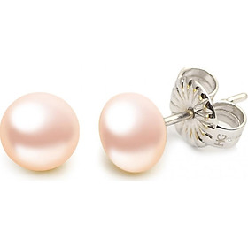 Hoàng Gia Pearl Bông tai ngọc trai Freshwater 6-7mm Tròn, chất liệu Vàng trắng 9K thiết kế thanh lịch & tinh tế E1002W2F21P232002K000