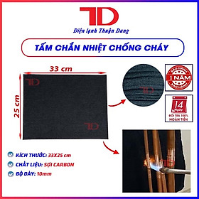 Tấm Chống Cháy nỉ cacbon đã được oxy hóa dày 10mm, Tấm Chắn Nhiệt Chống Cháy khi hàn chất liệu sợi Carbon, Nỉ acrylic tiền oxy hóa - Điện Lạnh Thuận Dung