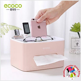 Mua (Ecoco SIÊU RẺ) Hộp đựng giấy ăn kèm khay tiện ích Ecoco mã 1602