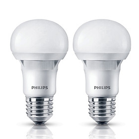 Mua Combo 2 Bóng Đèn Philips LED Ecobright 5W 3000K E27 A60 - Ánh Sáng Vàng - Hàng Chính Hãng