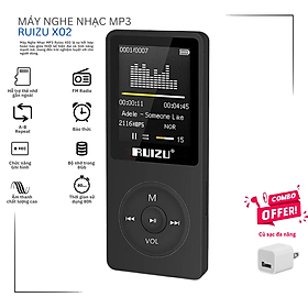 Mua Máy nghe nhạc Ruizu X02: Thiết kế nhỏ gọn  ghi âm chất lượng cao  nghe đài FM  hỗ trợ nhạc Lossless (MP3/WMA/WAV/APE/FLAC)  màn hình TFT 1.8 inch  bộ nhớ 8GB/16GB  thẻ nhớ microSD 64GB  pin 80 giờ  giải trí tiện lợi mọi lúc mọi nơi - Hàng nhập khẩu