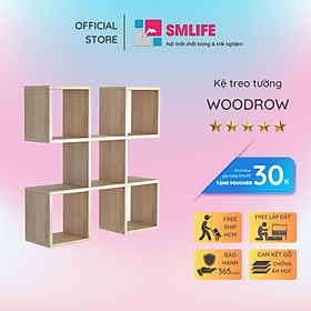 Kệ gỗ treo tường trang trí hiện đại SMLIFE Woodrow  | Gỗ MDF dày 17mm chống ẩm | D73xR20xC73cm