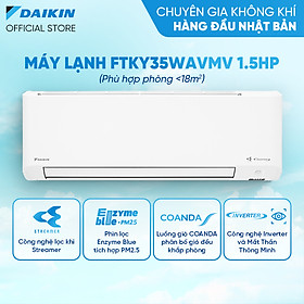 Mua  Miễn phí công lắp  - Máy Lạnh Daikin Inverter FTKY35WAVMV 1.5HP (12000BTU) - Mát Lạnh Trong Lành  Thoải Mái Tối Đa - HÀNG CHÍNH HÃNG