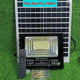 Đèn pha led năng lượng mặt trời 300w 200w 100w 60w báo dung lượng pin pha nhôm chống nước IP67 có giấy bảo hành 2 năm