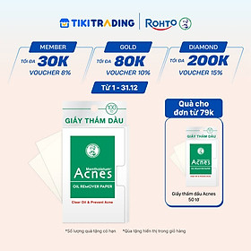 Giấy thấm dầu kiểm soát nhờn, ngừa mụn Acnes Oil Remover Paper 100 tờ