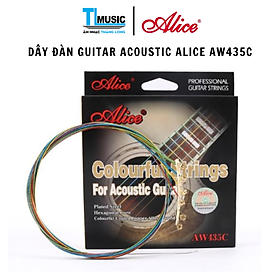Mua Bộ 6 Dây Đàn Guitar Acoustic Nhiều Màu Alice AW435C Size 11