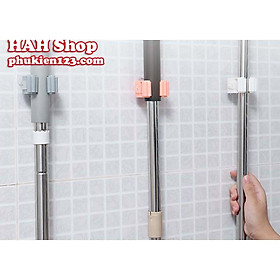 Mua Móc dán tường kẹp giữ cây lau nhà  móc treo chổi chịu lực 6kg