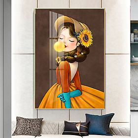 Mua Tranh Vải Canvas Treo Tường - Tranh Cô Bé Xinh Xắn Đáng Yêu