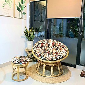 Mua Ghế thư giãn papasan (hoạ tiết kèm đôn ghác chân)