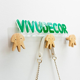 Mua Móc Gỗ Bạch Tuộc Vivudecor Vừa Trang Trí Vừa Dùng Để Treo Quần Áo Dán Tường Nhà Tắm  Nhà Bếp  Cánh Cửa Không Cần Khoan