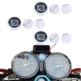 Hình ảnh 3 Pieces Universal Motorcycle Instruments Waterproof Temperature Gauge Black