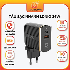 Tẩu sạc nhanh ô tô LDNIO 36W sạc nhanh an toàn, tích hợp cổng USB, cổng quick sạc nhanh 3.0 - Thành Công Mobile