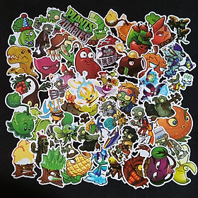 Bộ Sticker dán cao cấp chủ đề PLANTS VS ZOMBIES - Dùng dán Xe, dán mũ bảo hiểm, dán Laptop