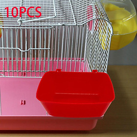 10Pcs Cat Food Bowl Feeding Dish Smooth Rabbit Feeder for Dove Macaw Hamster