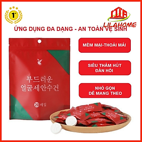 Túi 20 Khăn Giấy Nén Hàn Quốc Cao Cấp Loại Dày 2 Lớp 20*20cm - Hàng Chính Hãng