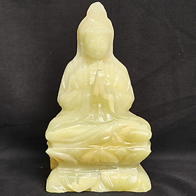 Tượng Phật Quan Âm Ngọc Xanh Onyx - Mx